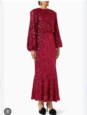 Rotate Billia Pink Sequins Maxi Dress Size 6